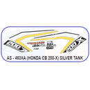Graphics Sticker Set for Honda CB 200X | Silver Tank Sticker