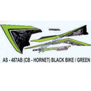 Graphics Sticker Set for Honda CB Hornet | Black Vehicle | Green Sticker