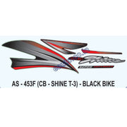 Graphics Sticker Set for Honda CB Shine | Type 3 | Black Vehicle | Both Sides