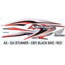 Graphics Sticker Set for Honda CBF Stunner | Black Vehicle | Red Sticker