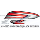 Graphics Sticker Set for Honda CD 110 Dream DX | Type 2 | Black Vehicle | Red Sticker