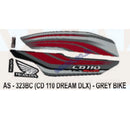 Graphics Sticker Set for Honda CD Dream 110 DLX | Grey Vehicle