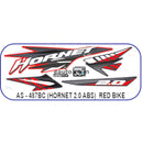 Graphics Sticker Set for Honda Hornet 2.0 | ABS | Red Vehicle