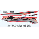 Graphics Sticker Set for Honda Livo | Red Vehicle