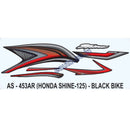 Graphics Sticker Set for Honda Shine 125 | Black Vehicle