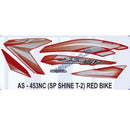 Graphics Sticker Set for Honda SP Shine | Type 2 | Red Vehicle