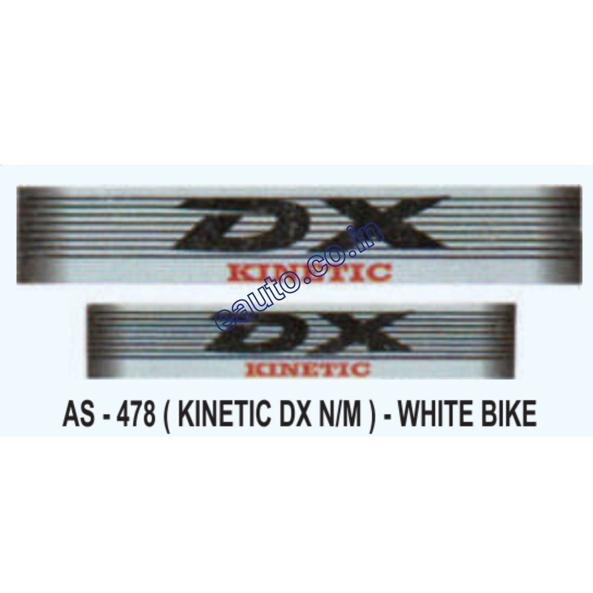Graphics Sticker Set for Kinetic DX | New Model | White Vehicle | Both