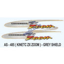 Graphics Sticker Set for Kinetic ZX Zoom | Grey Vehicle