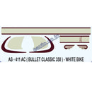 Graphics Sticker Set for Royal Enfiled Bullet Classic 350 | White Vehicle