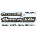 Graphics Sticker Set for Suzuki Access 125 | New Model | Grey Shield Sticker