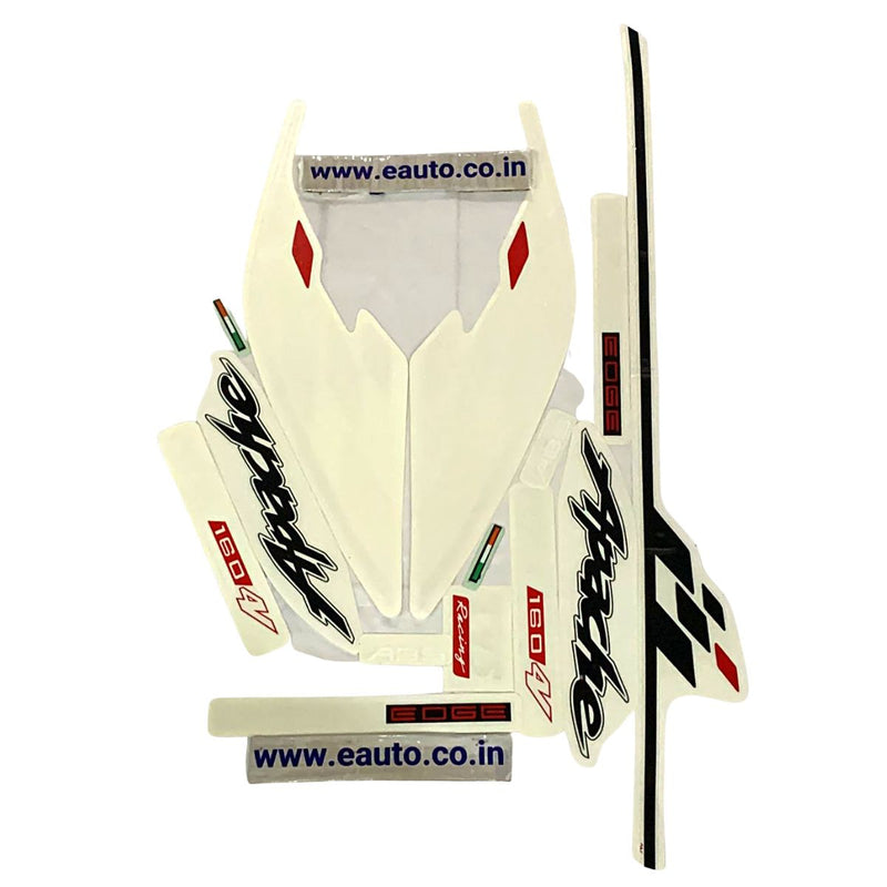 Graphics Sticker Set For Tvs Apache Rtr 160 4V | 2021 Model Black Bike Vinyl Decal