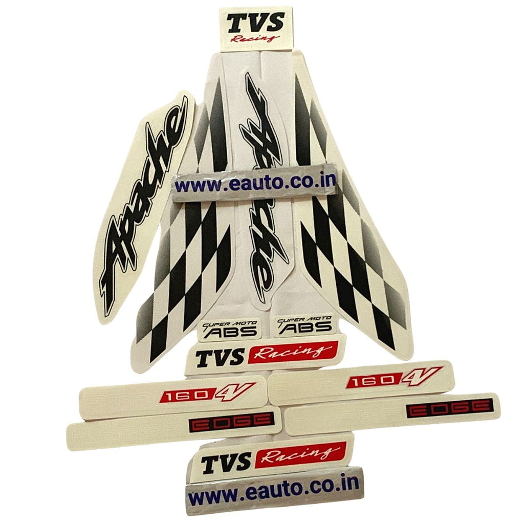 Apache Rtr Sticker Without Sticker Graphics Sticker Set for TVS Apache RTR 160 4V | Blue Bike | Vinyl Dec