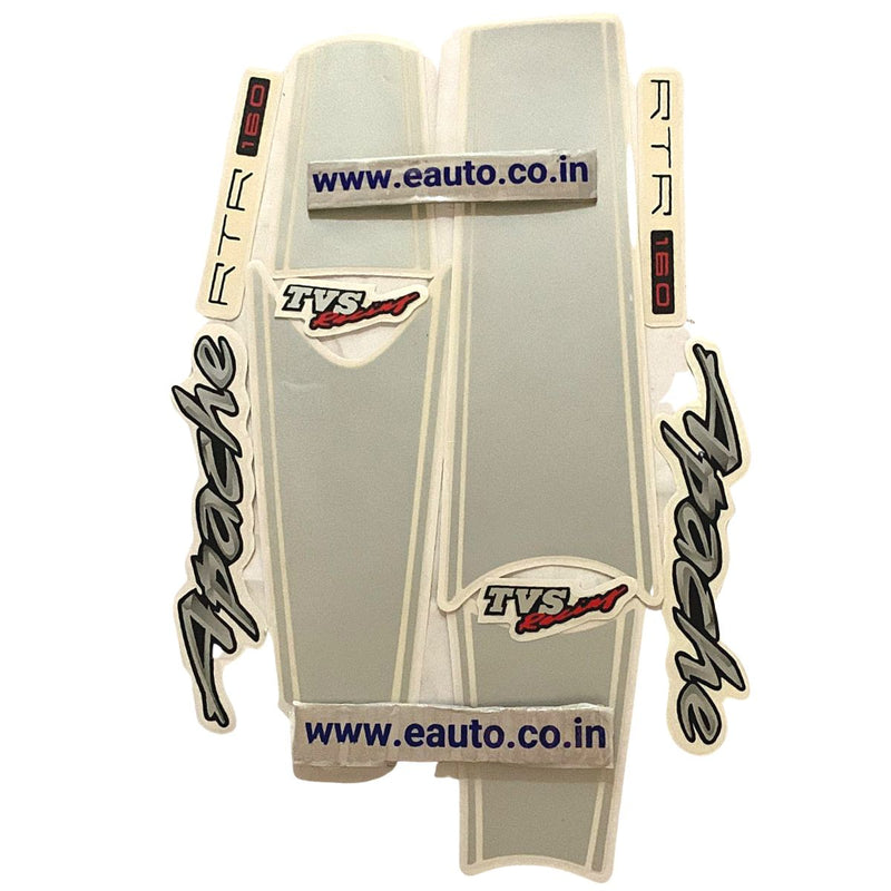 Graphics Sticker Set For Tvs Apache Rtr 160 | Black Bike Vinyl Decal