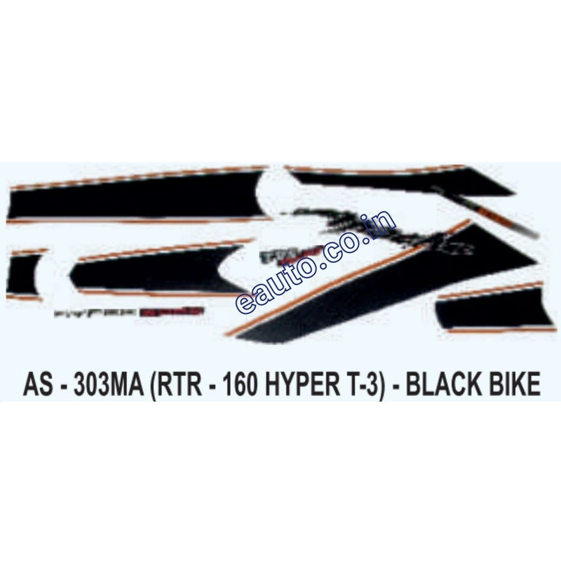 Graphics Sticker Set for TVS Apache RTR 160 Hyper Hyper Edge Type