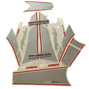 Graphics Sticker Set For Tvs Apache Rtr 160 | Racing 2019 Model Red & Silver Vinyl Decal