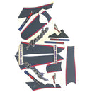 Graphics Sticker Set For Tvs Apache Rtr 160 | Type 3 Blue Tank Vinyl Decal