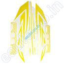 Graphics Sticker Set For Tvs Apache Rtr 200 4V | Black & Yellow Vinyl Decal