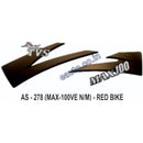 Graphics Sticker Set for TVS MAX 100 | New Model | Red Vehicle