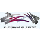 Graphics Sticker Set for TVS Max 100 R | New Model | Black Vehicle