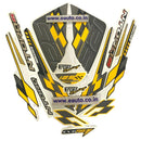 Graphics Sticker Set For Tvs Ntorq 125 | Black & Yellow Vinyl Decal
