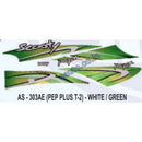 Graphics Sticker Set for TVS Scooty Pep Plus | Type 2 | White | Green Sticker