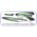 Graphics Sticker Set for TVS TVS Sports | Black Vehicle | Green Sticker