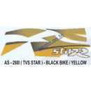 Graphics Sticker Set for TVS TVS Star | Black Vehicle | Yellow Sticker