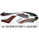 Graphics Sticker Set for TVS Star City | Type 1 | Old Model | Black Vehicle