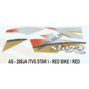 Graphics Sticker Set for TVS TVS Star | Red Vehicle | Red Sticker