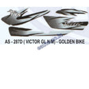 Graphics Sticker Set for TVS Victor GL | New Model | Golden Vehicle