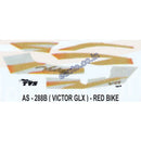 Graphics Sticker Set for TVS Victor GLX | Red Vehicle