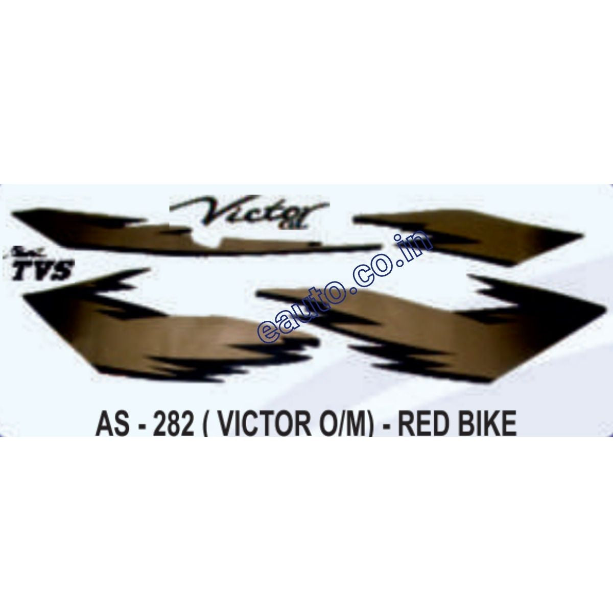 Graphics Sticker Set for TVS Victor | Old Model | Red Vehicle | Both S