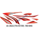 Graphics Sticker Set for TVS Victor | Red Vehicle