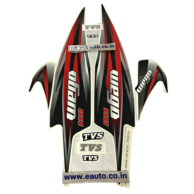 Graphics Sticker Set For Tvs Wego 110 | Red Vinyl Decal