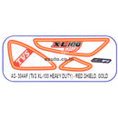 Graphics Sticker Set for TVS XL 100 Heavy Duty | Red Vehicle | Gold Sticker