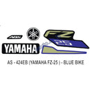 Graphics Sticker Set for Yamaha FZ 25 | Blue Vehicle