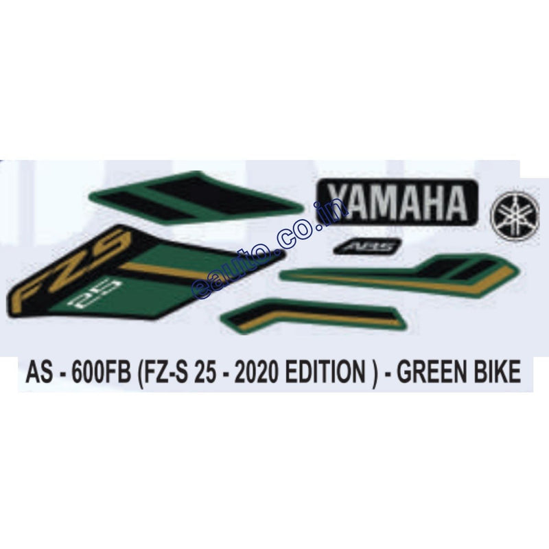 Graphics Sticker Set for Yamaha FZ-S 25 | 2020 Edition | Green Vehicle