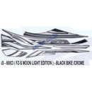 Graphics Sticker Set for Yamaha FZ-S | Moon Light Edition | Black Vehicle | Chrome Sticker