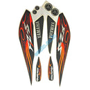 Graphics Sticker Set For Yamaha Fz-S | Type 4 Black & Orange Vinyl Decal