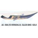 Graphics Sticker Set for Yamaha FZ V2 | Black Vehicle | Gold Sticker