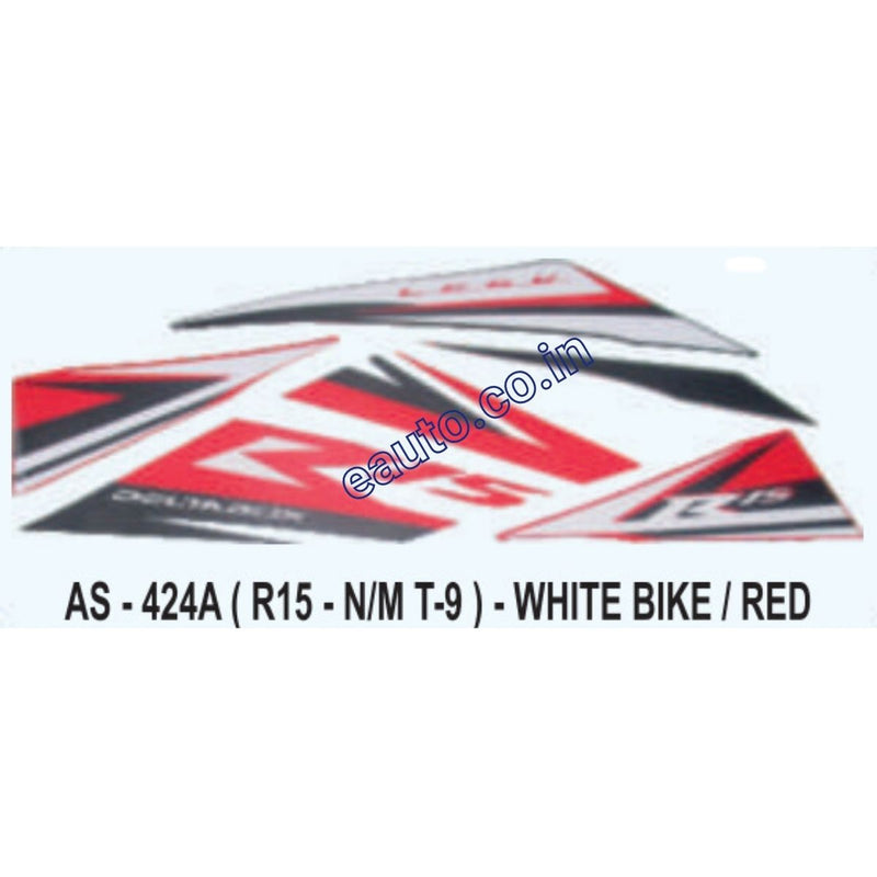 Graphics Sticker Set for Yamaha R15 | New Model Type 9 | White Vehicle
