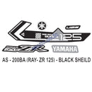 Graphics Sticker Set for Yamaha Ray ZR 125 | Black Sticker