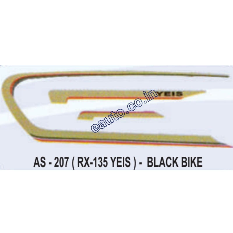 Graphics Sticker Set for Yamaha RX 135 | Black Vehicle