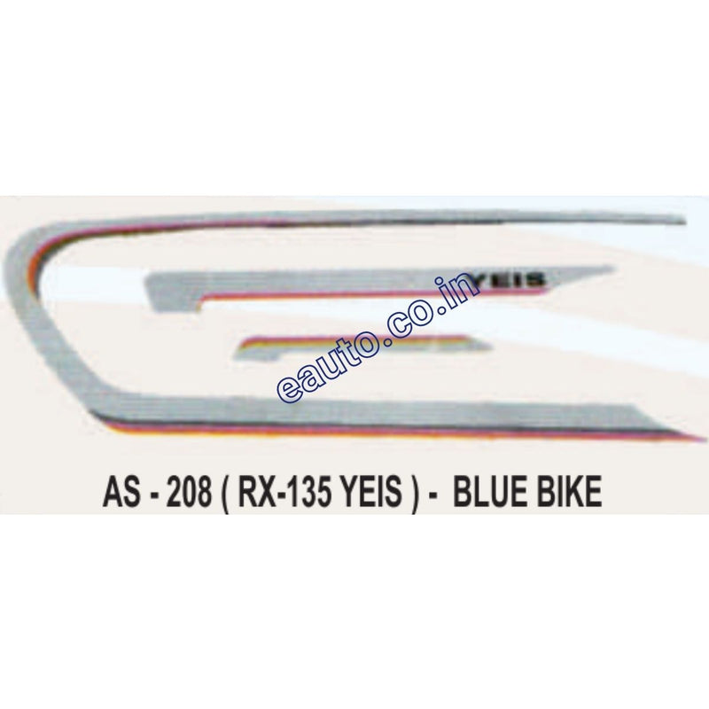 Graphics Sticker Set for Yamaha RX 135 | Blue Vehicle