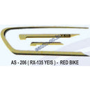 Graphics Sticker Set for Yamaha RX 135 | YEIS | Red Vehicle