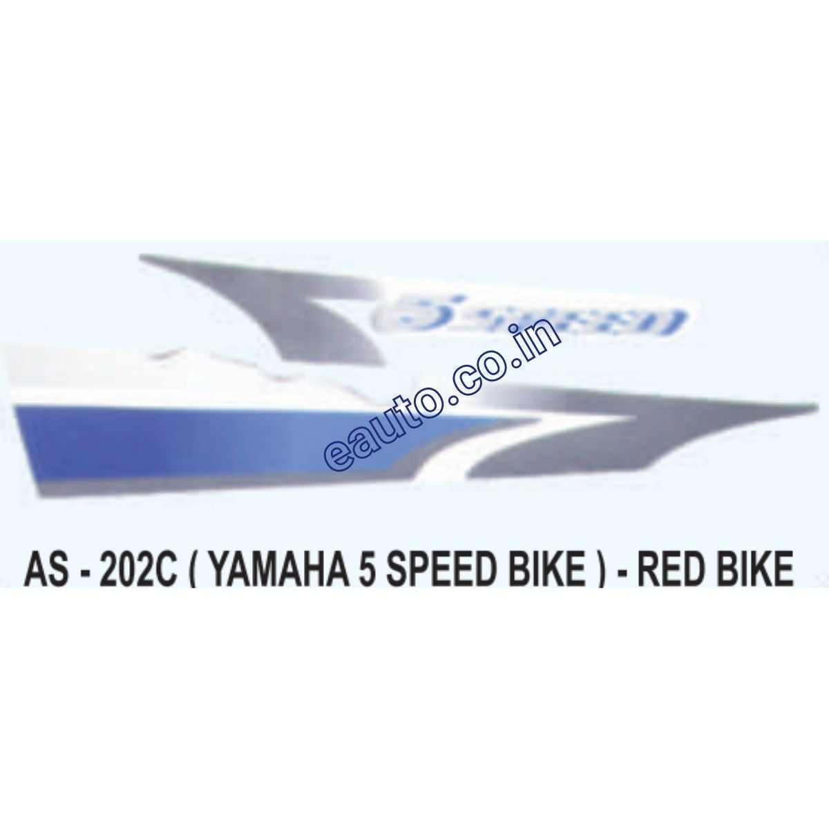 Graphics Sticker Set for Yamaha RX 5 Speed Bike | Red Vehicle | Both S