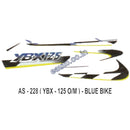 Graphics Sticker Set for Yamaha YBX 125 | Old Model | Blue Vehicle