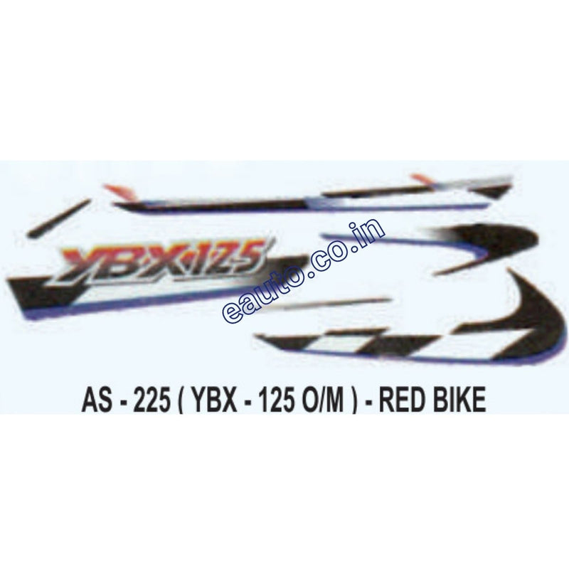 Graphics Sticker Set for Yamaha YBX 125 | Old Model | Red Vehicle