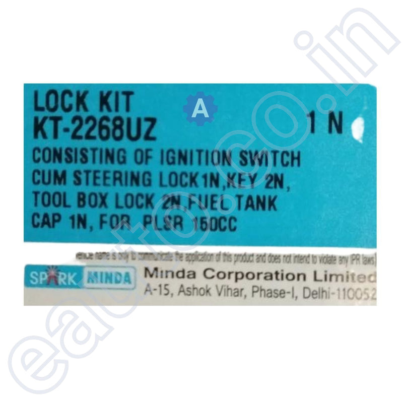 Minda Lock Set For Bajaj Pulsar 150Cc 2 Pin Ignition