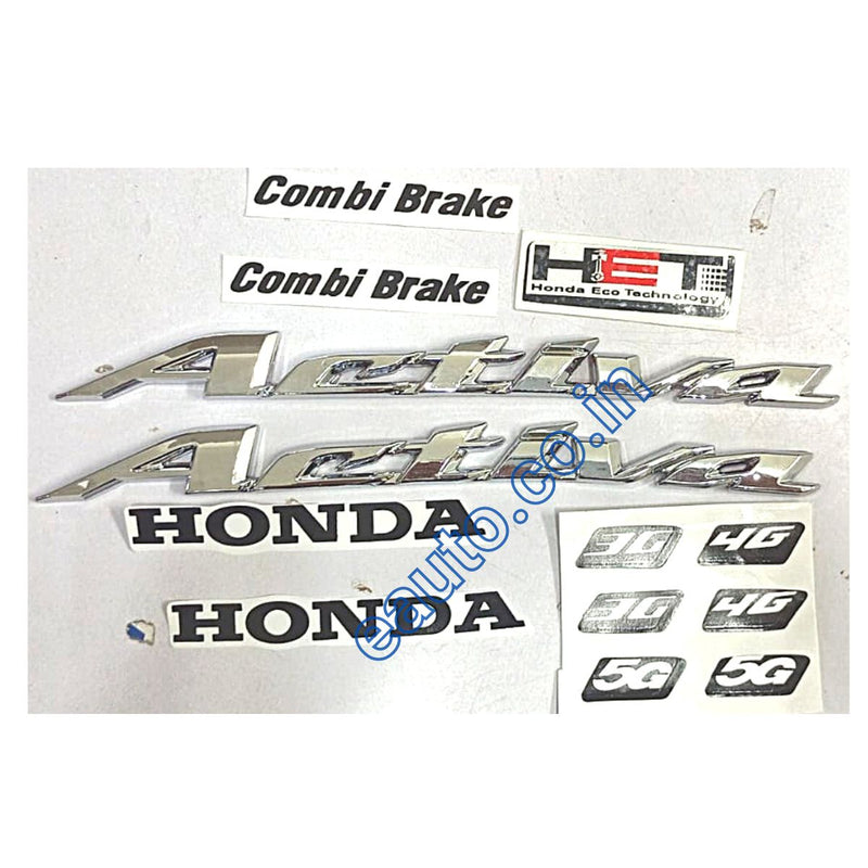 Monogram Set For Honda Activa 3G | 4G 5G Het 3D Decal Graphics